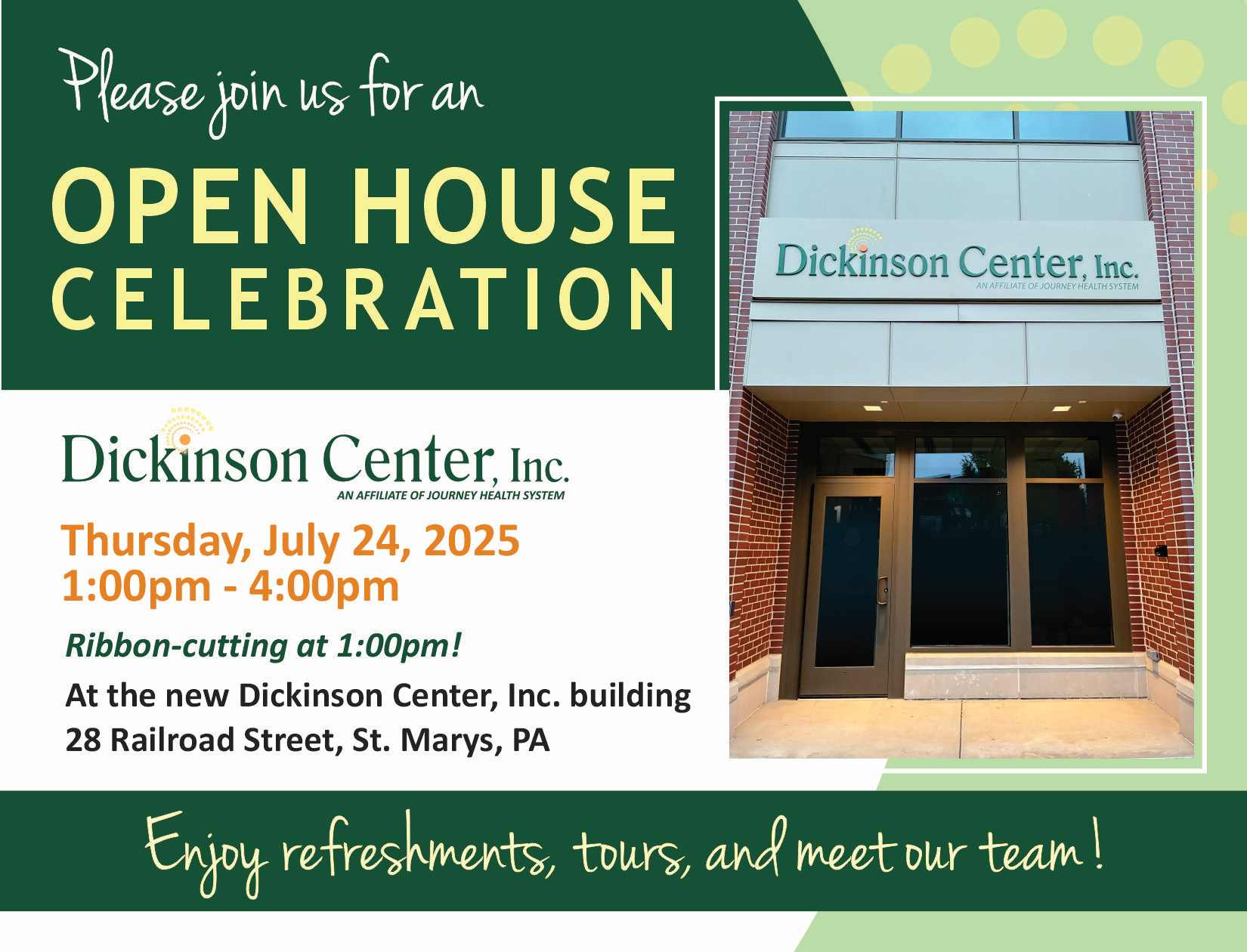 Open House Celebration - New DCI St. Marys Facility Image