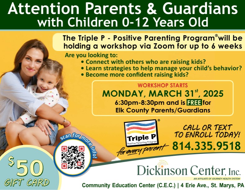 DCI's Triple P Parenting Program Workshop Starting Soon Image
